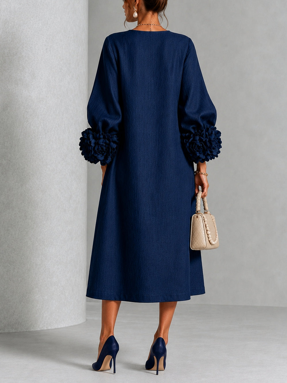 Danica | Abito Midi con Maniche Floreali