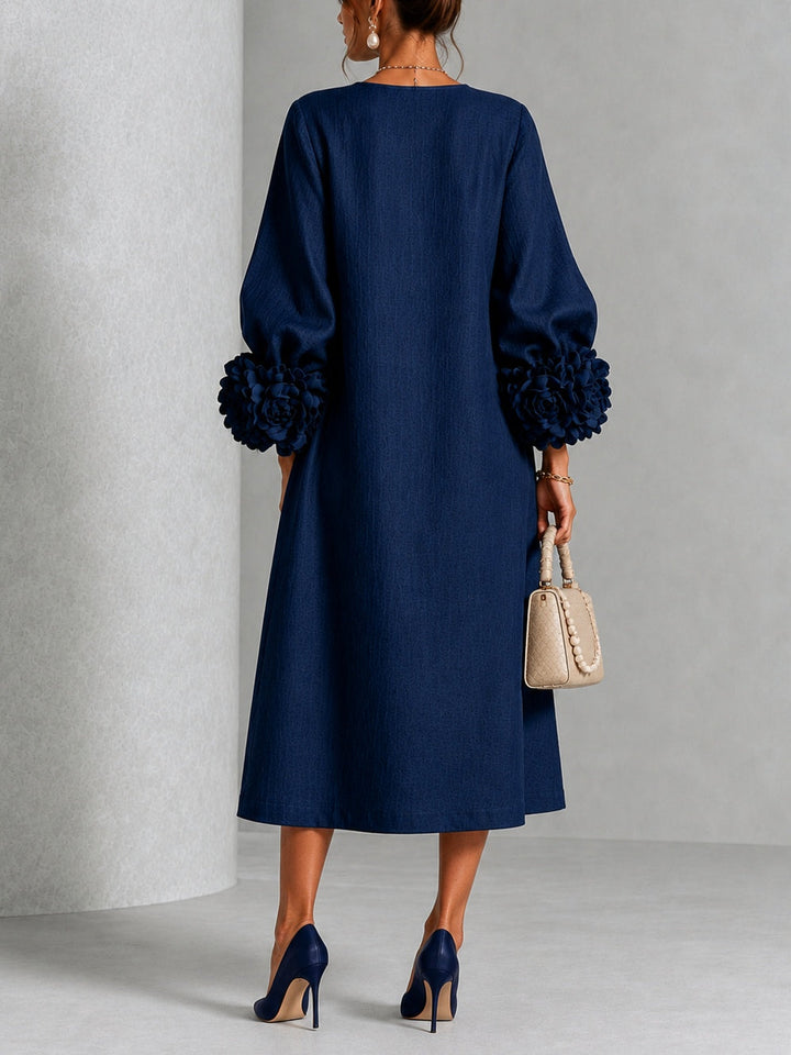 Danica | Abito Midi con Maniche Floreali