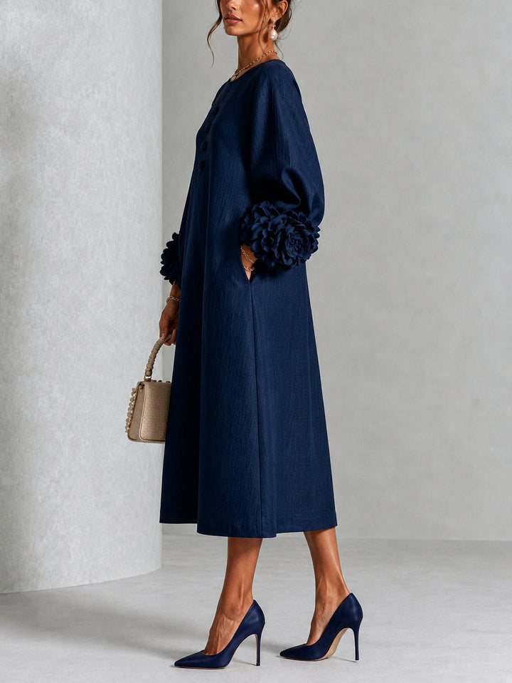 Danica | Abito Midi con Maniche Floreali