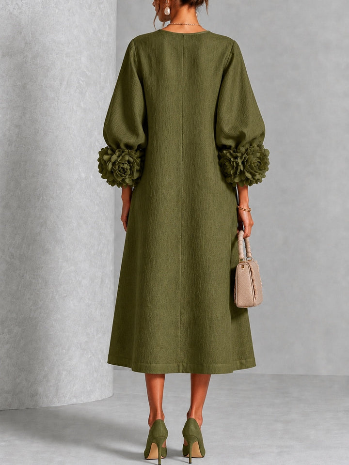 Wilhelmina | Abito Midi con Maniche Floreali