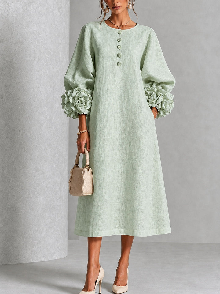 Sienna | Abito Midi con Maniche Floreali