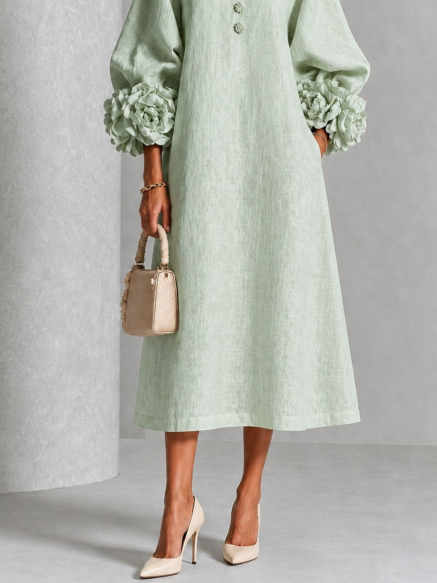 Sienna | Abito Midi con Maniche Floreali
