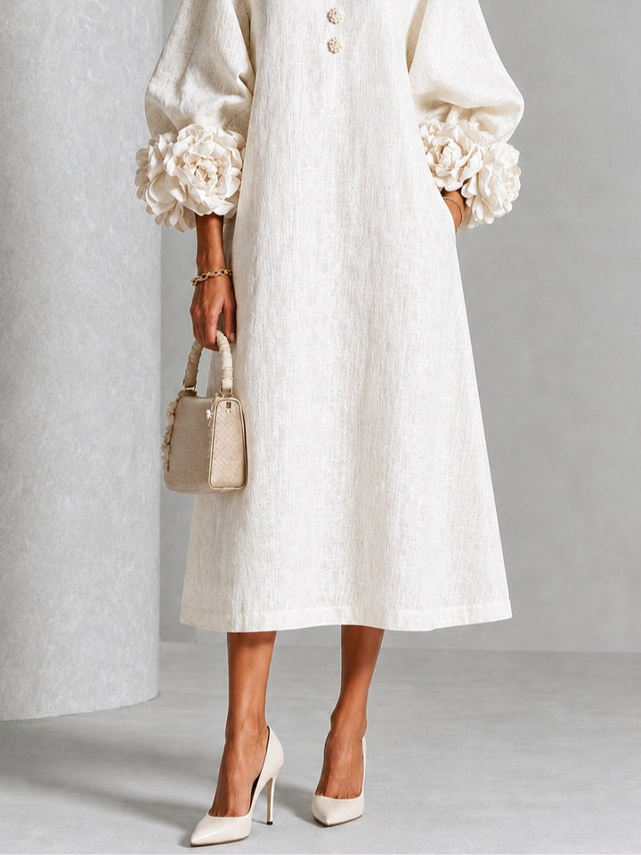 Henrietta | Abito Midi con Maniche a Fiori
