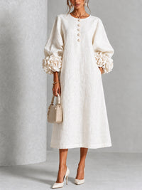 Henrietta | Abito Midi con Maniche a Fiori