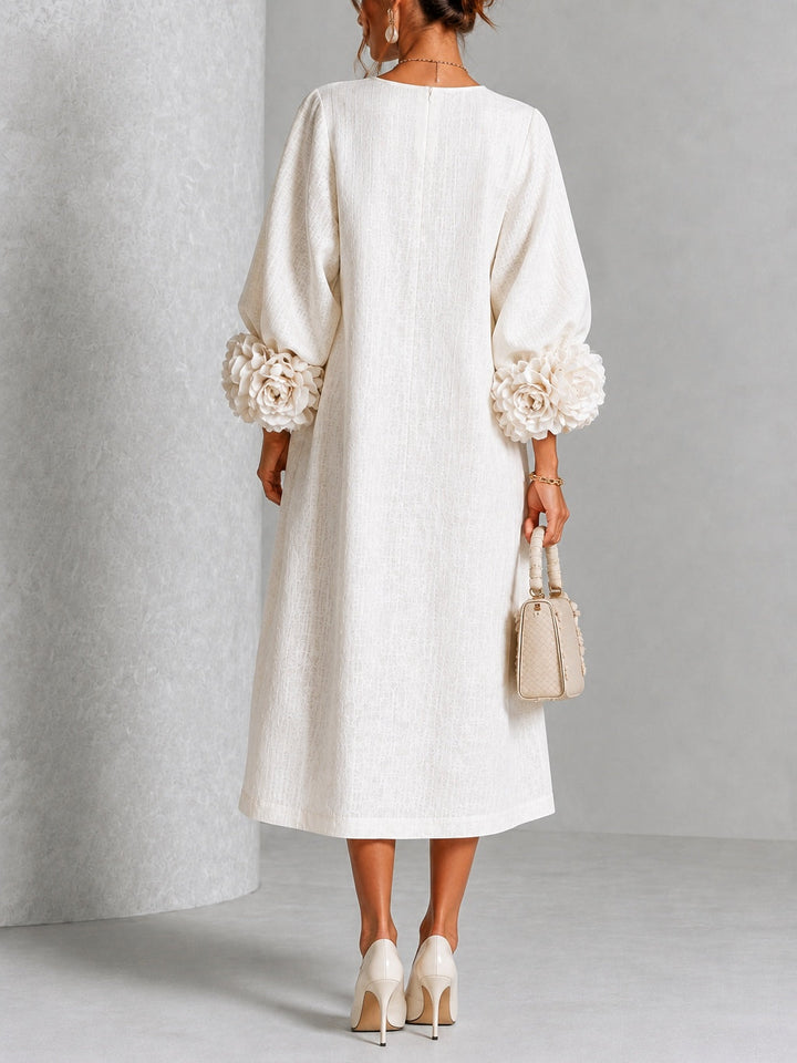 Henrietta | Abito Midi con Maniche a Fiori