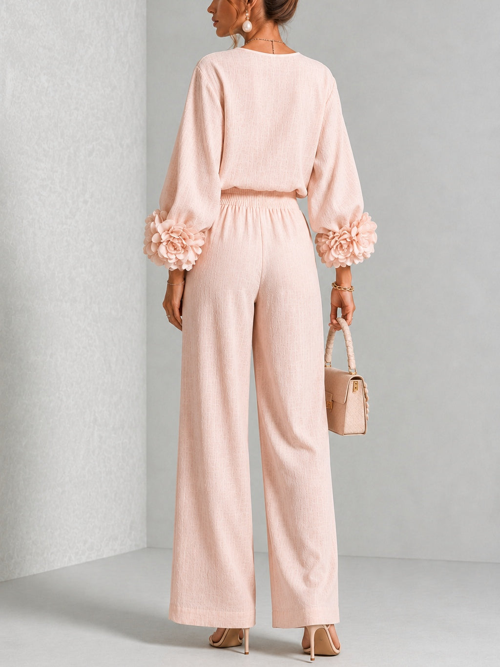 ROSALIE | SET DUE PEZZI CON POLSINI FLOREALI.