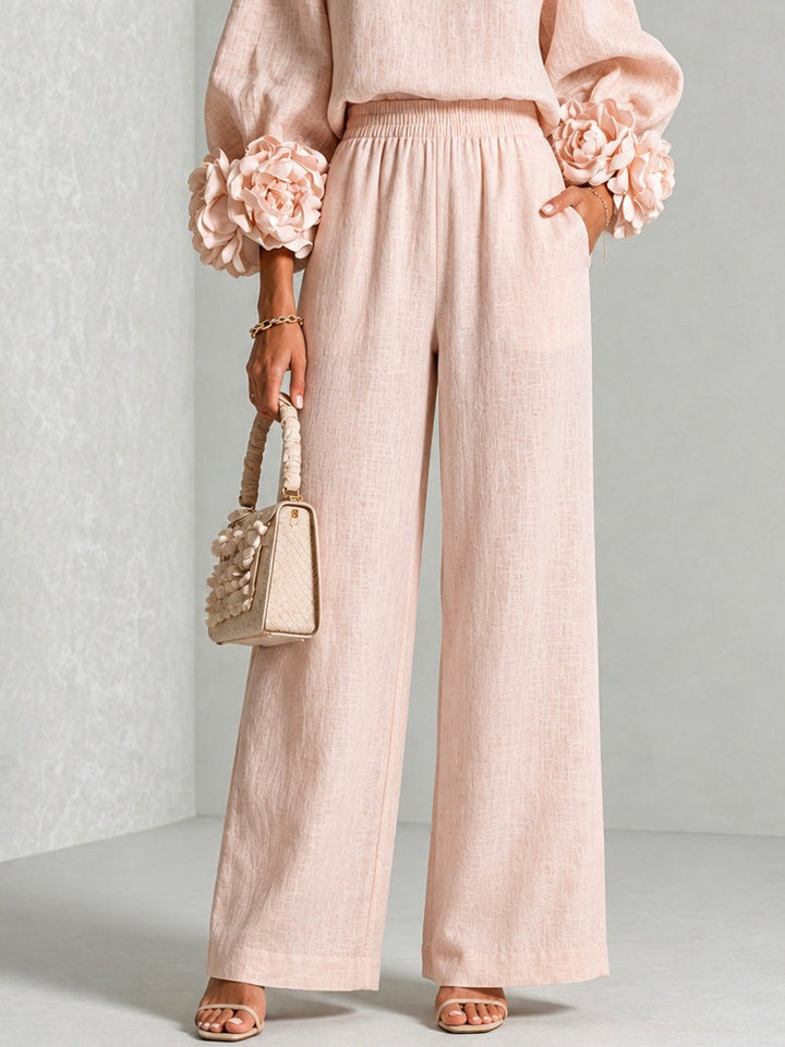 ROSALIE | SET DUE PEZZI CON POLSINI FLOREALI.