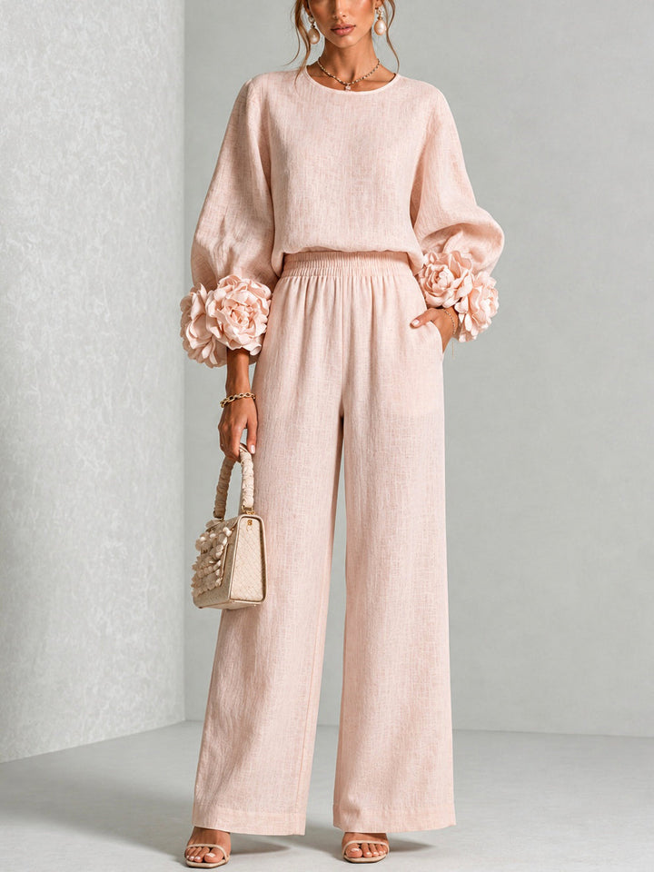 ROSALIE | SET DUE PEZZI CON POLSINI FLOREALI.