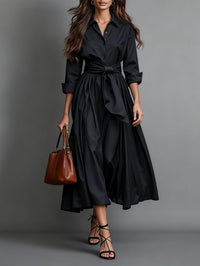 Abito Maxi Camicia Minimalista Classico