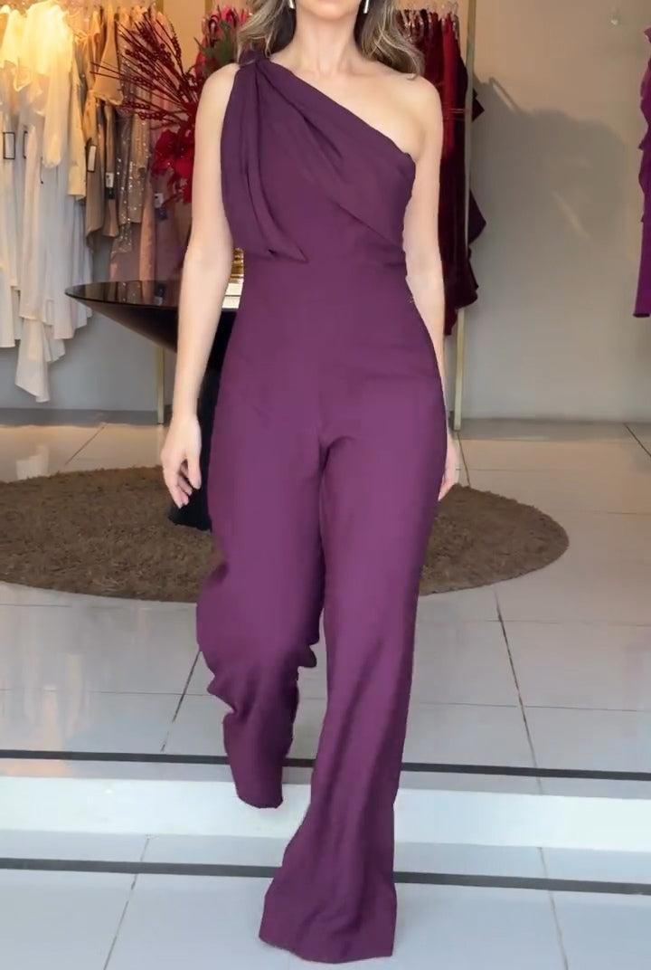 Jumpsuit Viola a Spalla Unica