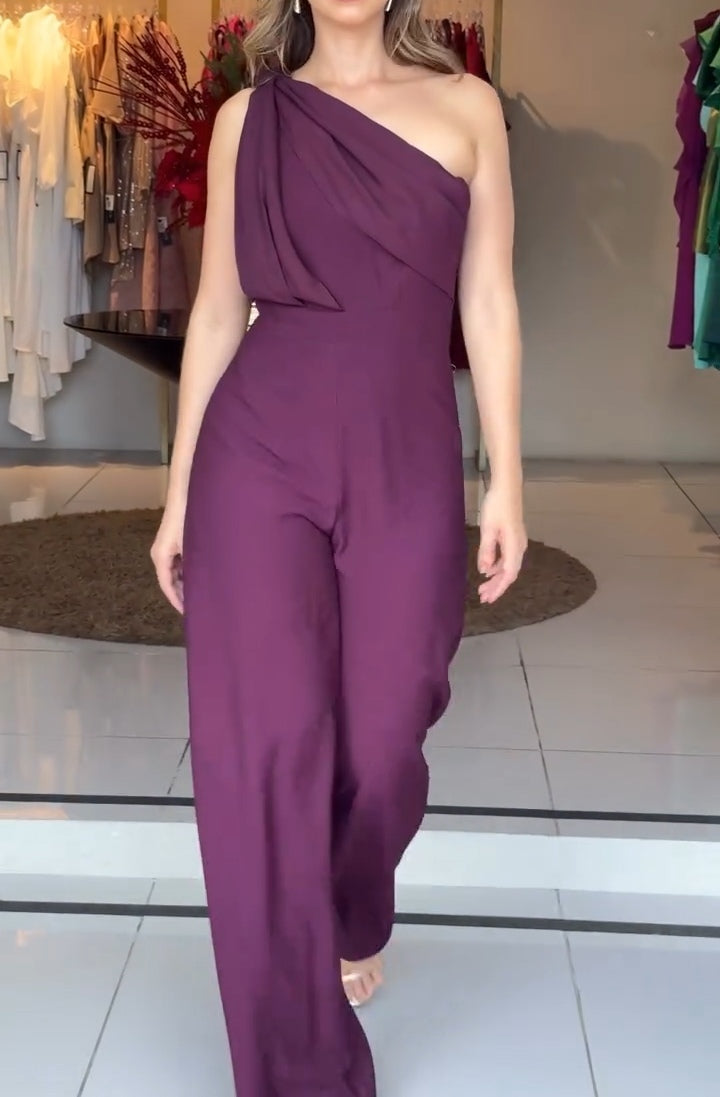 Jumpsuit Viola a Spalla Unica