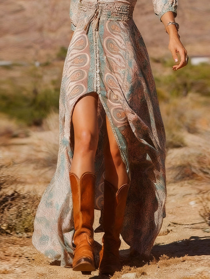 Abito Maxi Slit Stile Boho