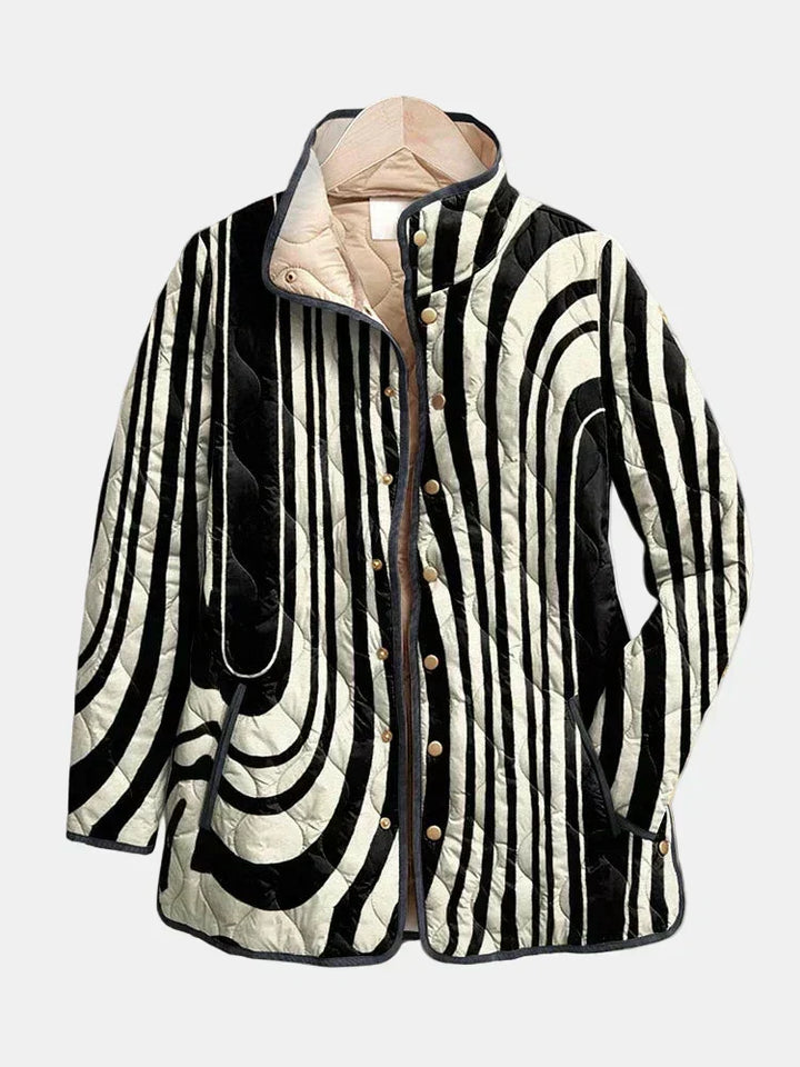DELACROIX | Giacca Trapuntata Grafica Zebra Sylvie