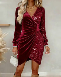 BRIAR | ABITO MIDI V-NECK LUCIDO