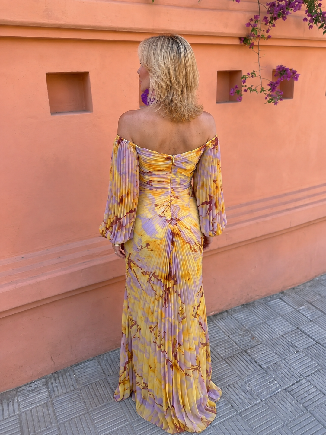 GRETA™ – ABITO LUNGO FIORITO CON SCOLLO PROFONDO