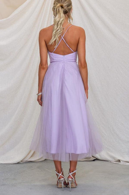 Abito Maxi da Festa con Bretelle in Chiffon per Principessa Moderna