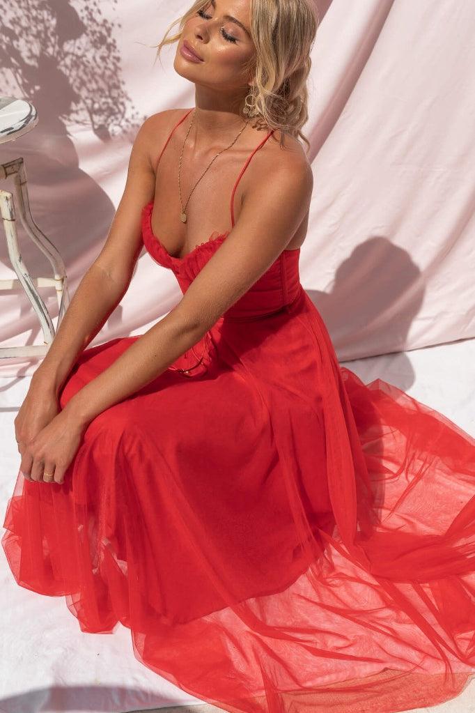 Abito Maxi da Festa con Bretelle in Chiffon per Principessa Moderna