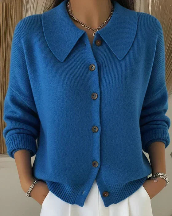 Vespera™ | Cardigan con Colletto a Bottone