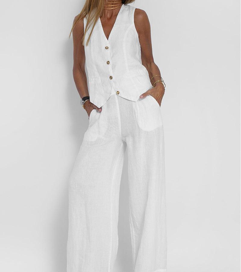 Completo Leisure in Cotone con Gilet e Pantaloni