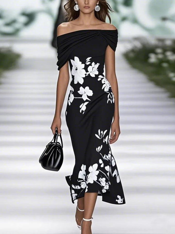 Abiti Eleganti Stampati a Fiori Primavera Estate