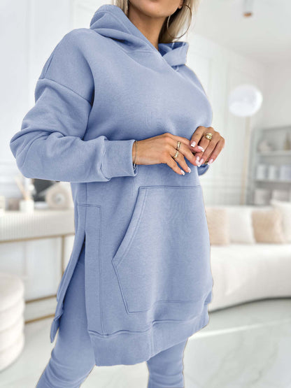 Set di Felpa a Collo Alto e Leggings Foderati