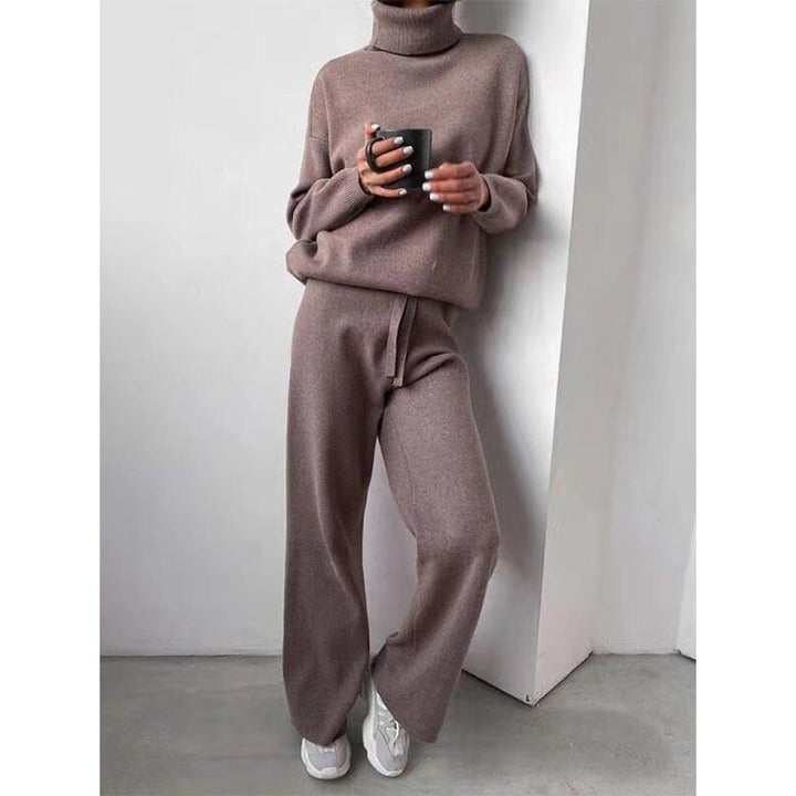 Maglione a Collo Alto in Maglia Unito