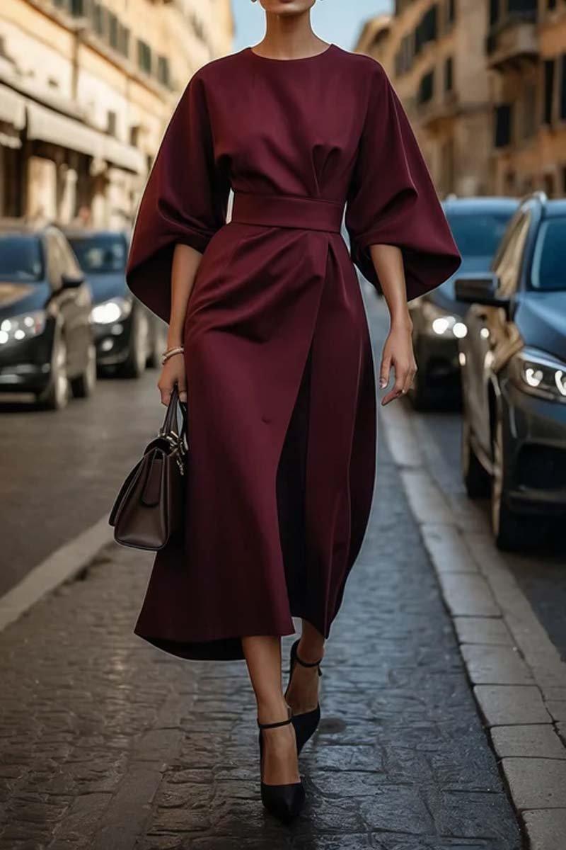 Abito Elegante a Colore Solido