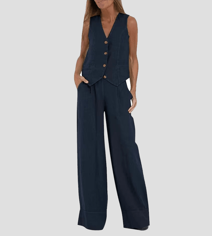 Completo Leisure in Cotone con Gilet e Pantaloni