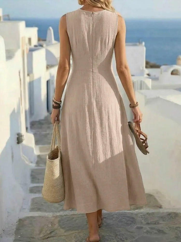 Sage | Abito Boho A-Line Senza Maniche