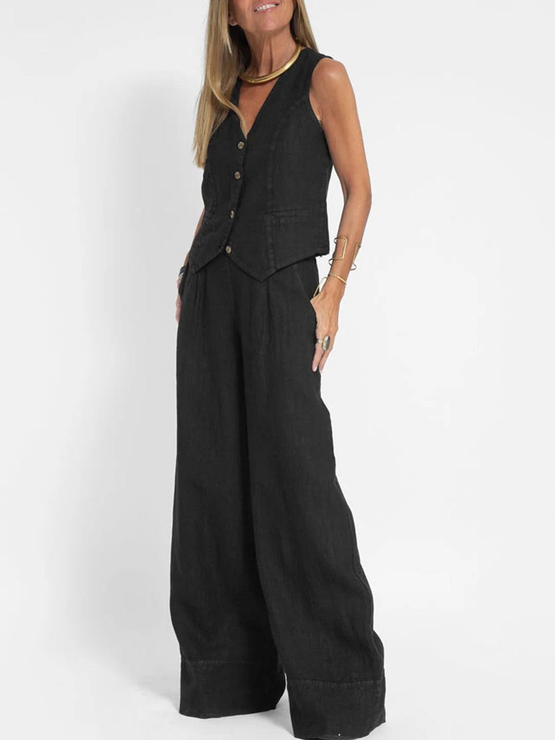 Completo in Cotone con Gilet e Pantaloni