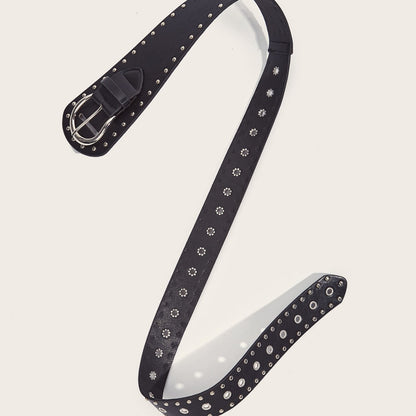Cintura in stile punk con borchie e fibbia a scatto