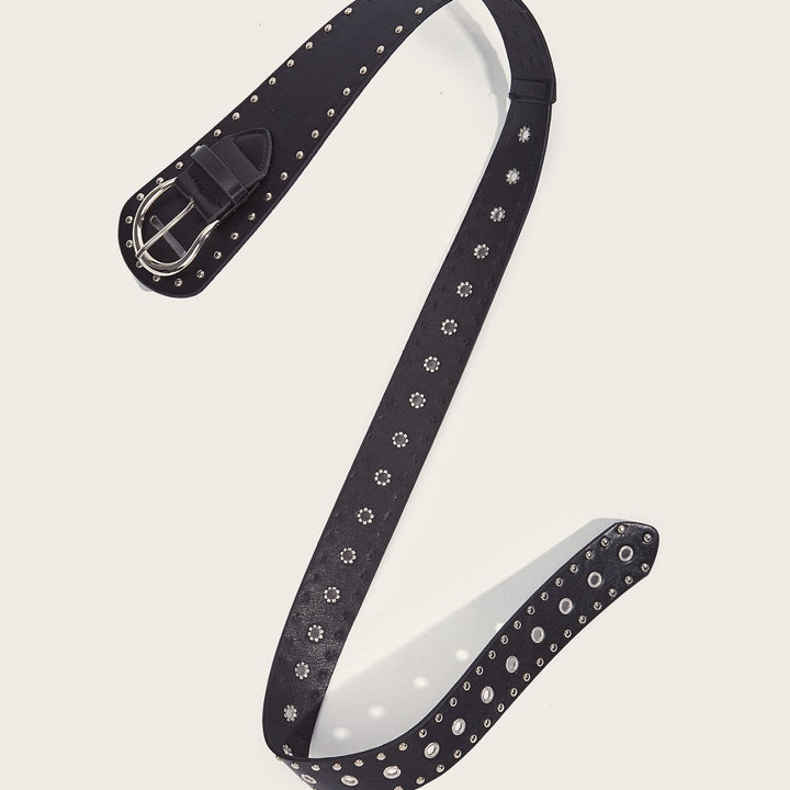 Cintura in stile punk con borchie e fibbia a scatto