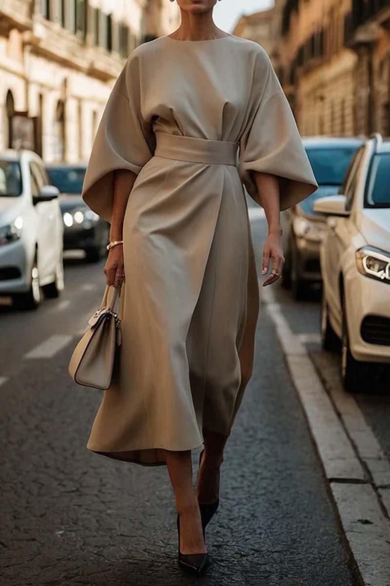 Abito Elegante a Colore Solido