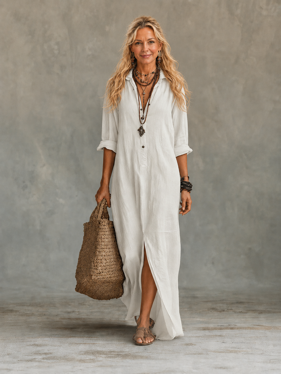 Vivienne | Abito Maxi Button-Down per Donne
