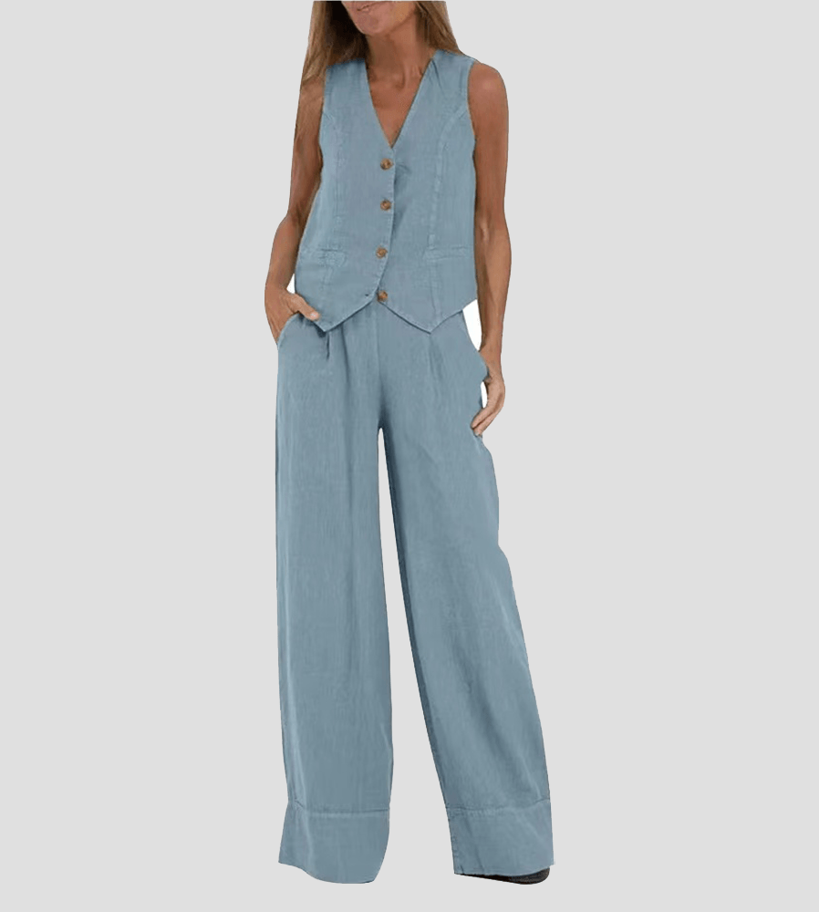 Completo in Cotone con Gilet e Pantaloni