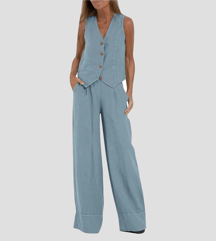 Completo in Cotone con Gilet e Pantaloni