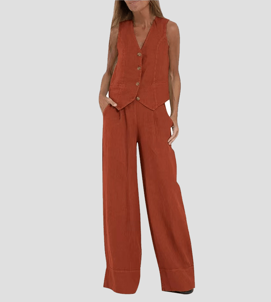 Completo in Cotone con Gilet e Pantaloni