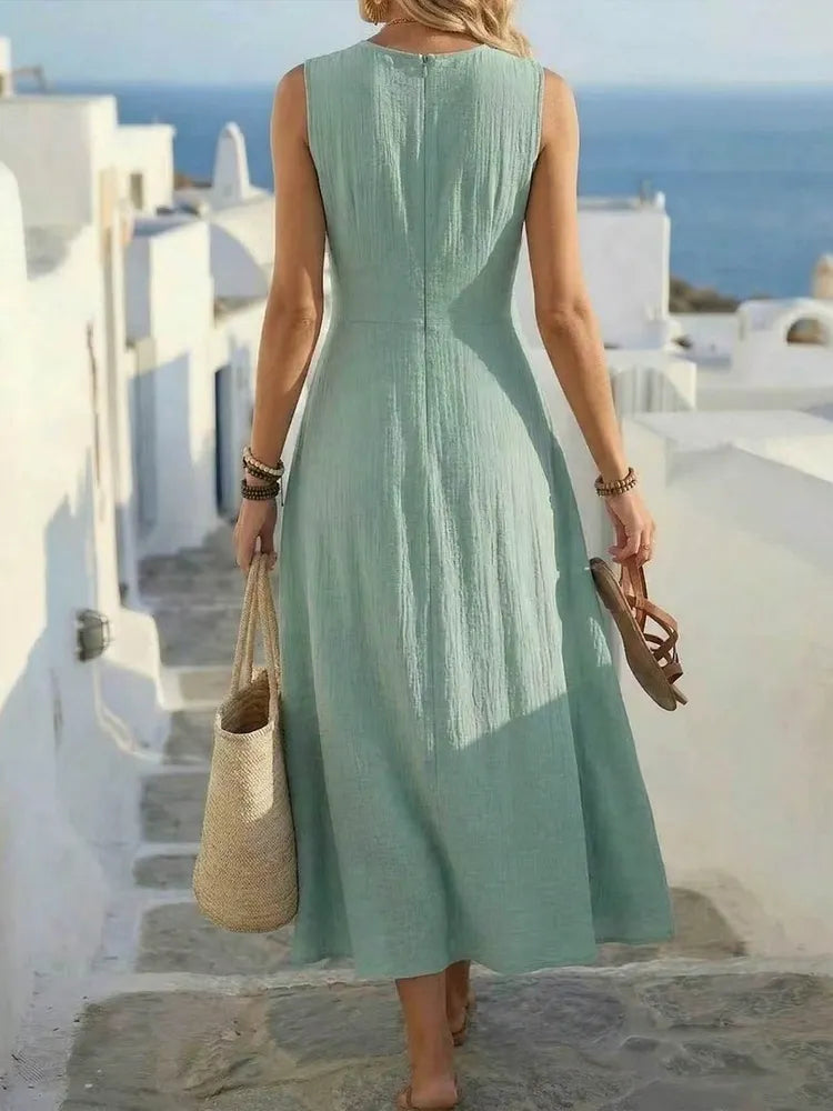 Sage | Abito Boho A-Line Senza Maniche