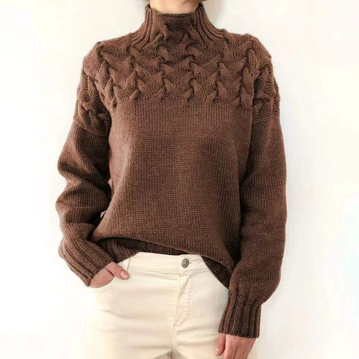 Maglione a collo alto in tinta unita