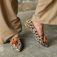 Mocassini Leopardo Nerina con Frange
