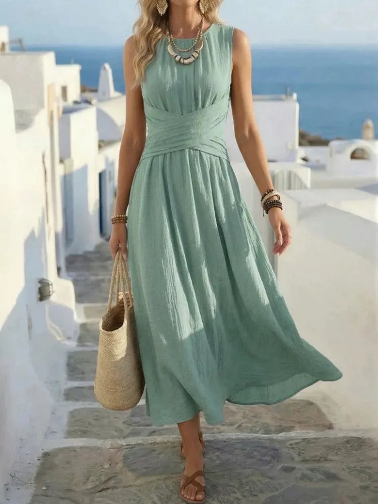 Sage | Abito Boho A-Line Senza Maniche