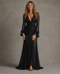 Charlotte | Abito Maxi con Scollatura a V Profonda per Donne