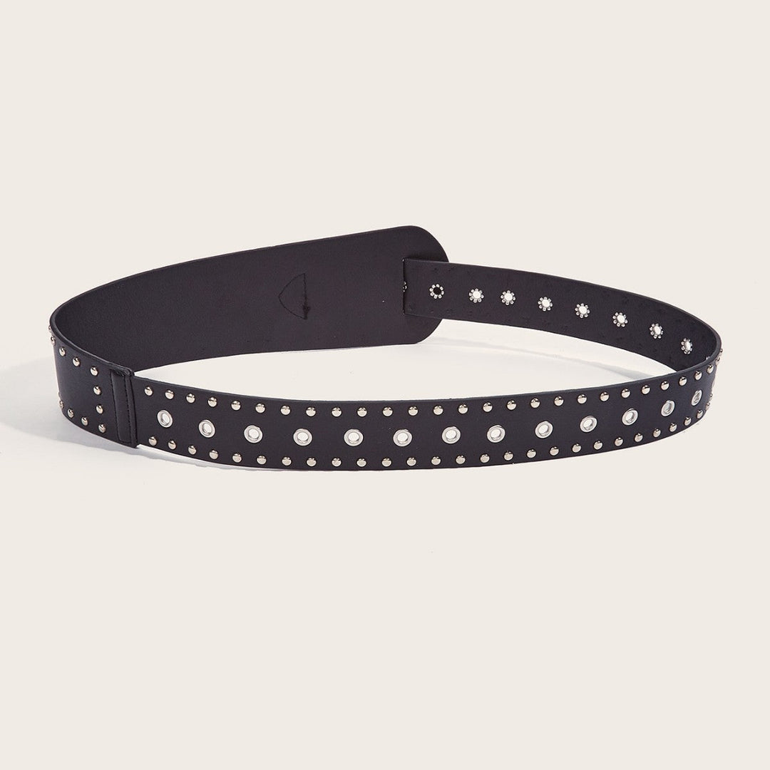 Cintura in stile punk con borchie e fibbia a scatto