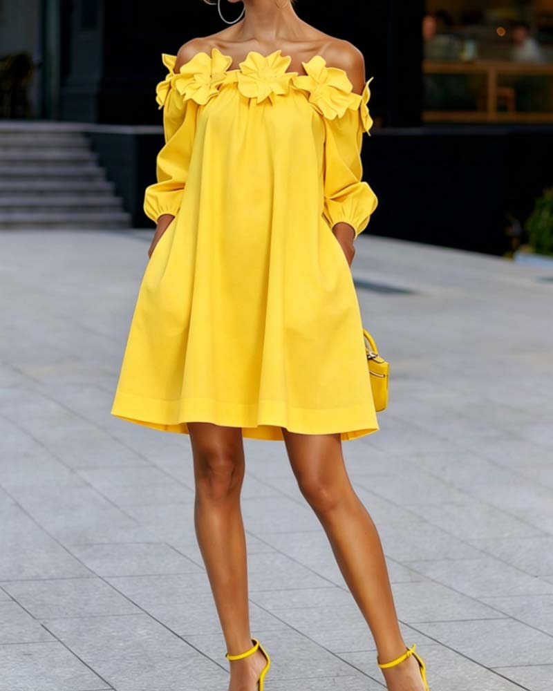 ROWENA | ABITO A-LINE CON SPALLE SCOPERTE