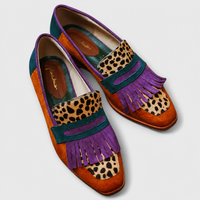 Fallon | Mocassino marrone con stampa leopardata
