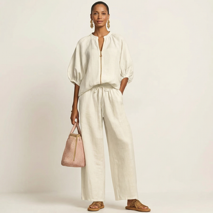 Marlowe | Set con Maniche a Puff e Zip Frontale