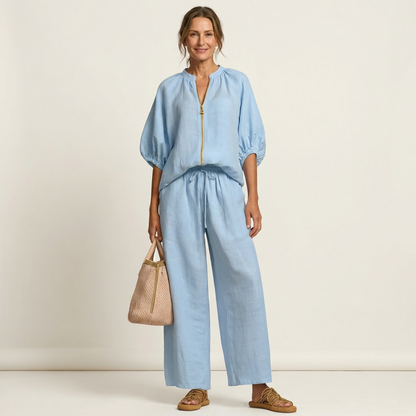 Marlowe | Set con Maniche a Puff e Zip Frontale