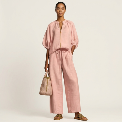Marlowe | Set con Maniche a Puff e Zip Frontale