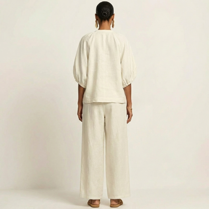 Marlowe | Set con Maniche a Puff e Zip Frontale