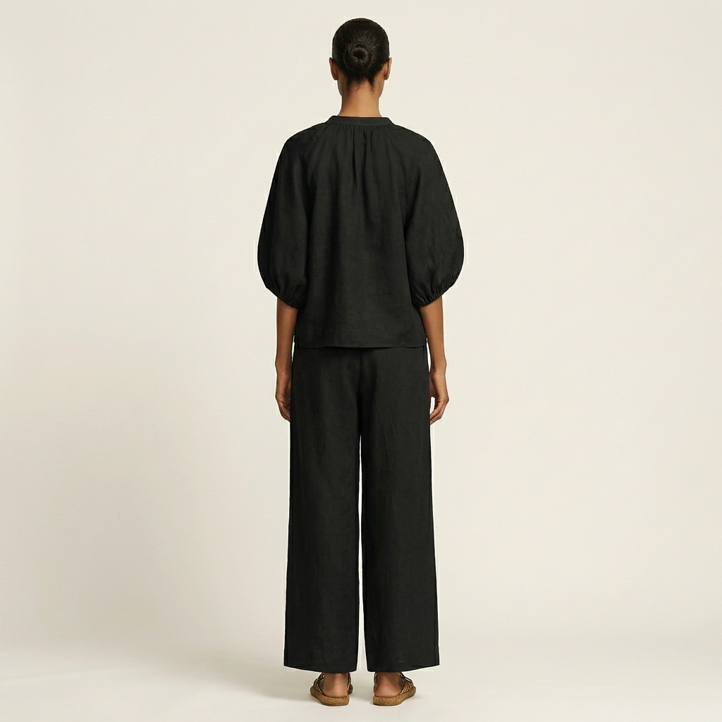 Marlowe | Set con Maniche a Puff e Zip Frontale